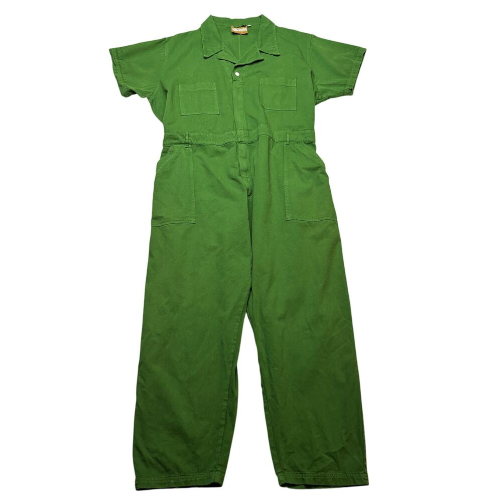 Big Bud Press Green Short Sleeve Jumpsuit Women's 3XL Boho Indie Twee Utility